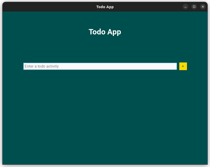 Kivy To-do app's main window with task input