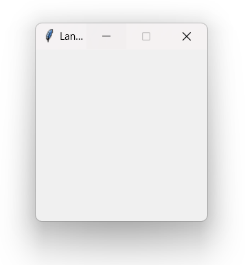 The empty Tkinter window