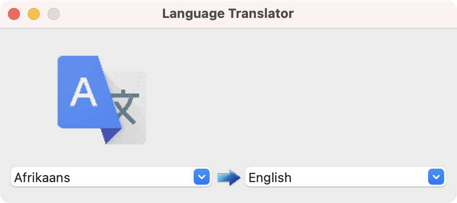 Source and destination languages