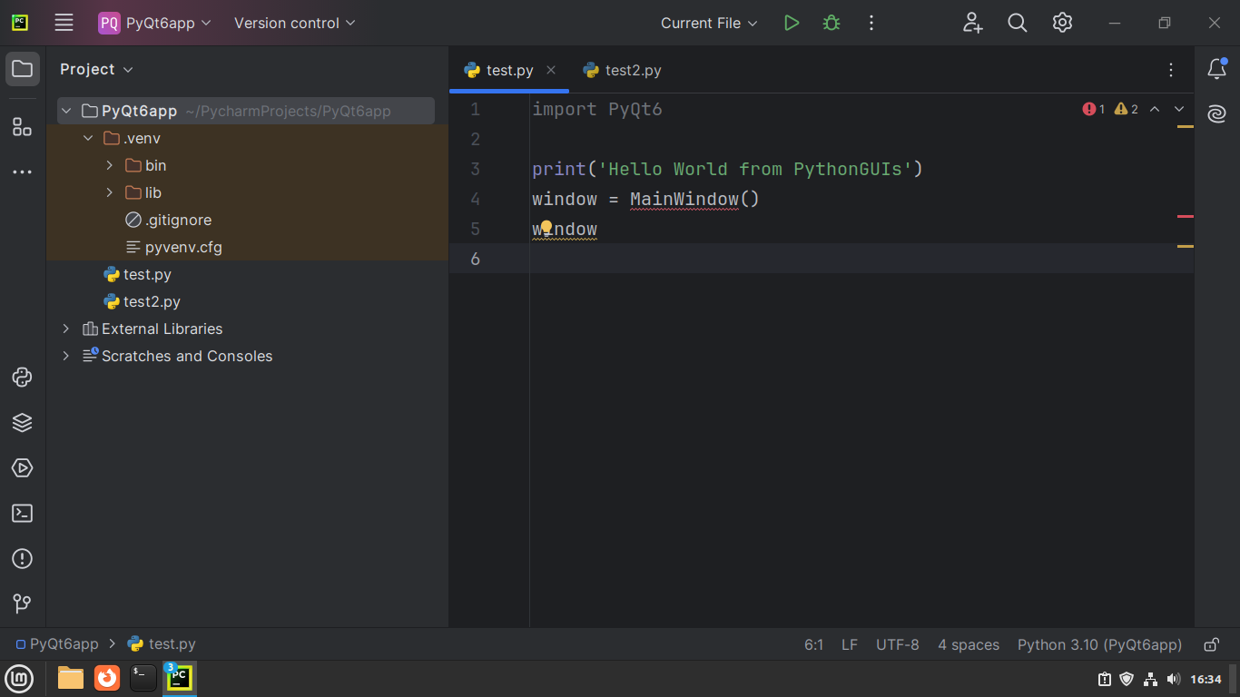 PyCharm's Project Window