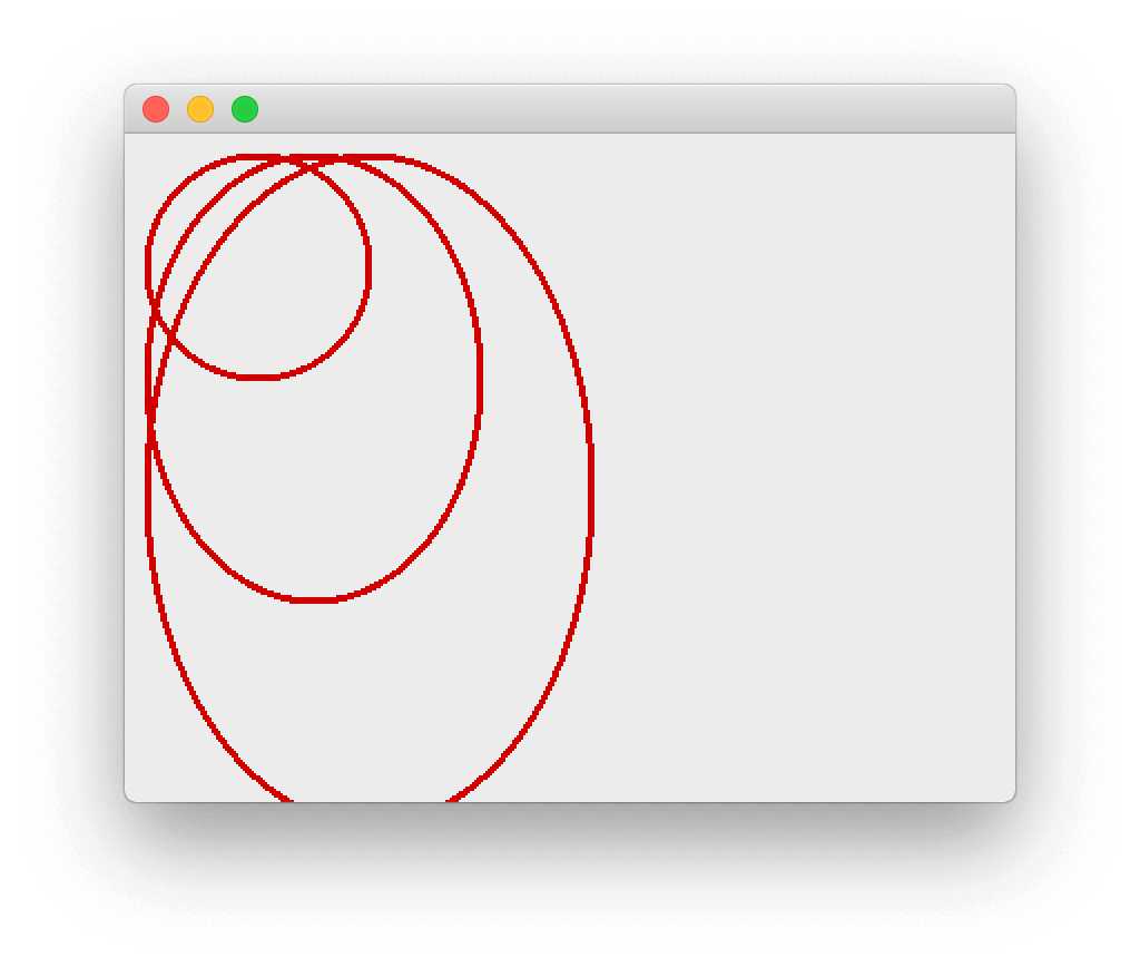 Drawing an ellipse with x, y, width, height or QRect.