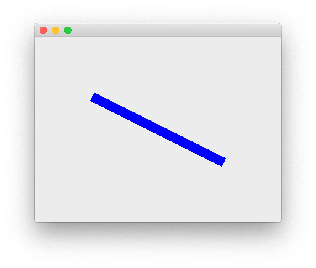 A thick blue line