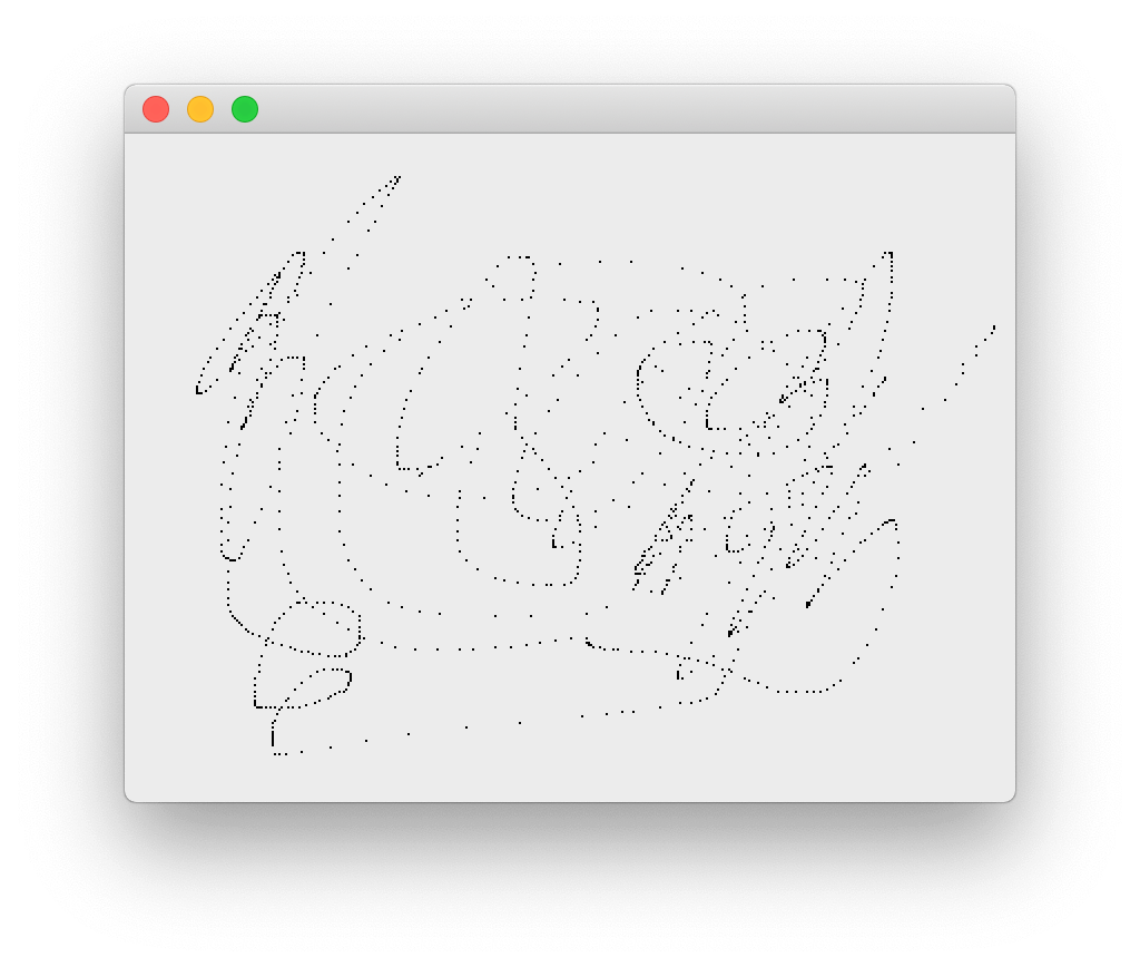 Drawing individual mouseMoveEvent points.