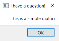 A QMessageBox dialog.