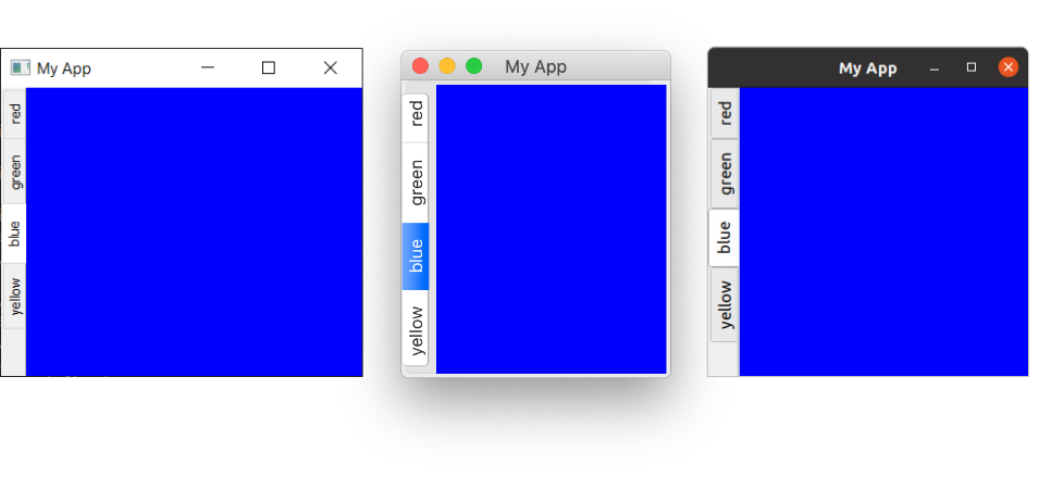 A tabbed interface using the QTabWidget.