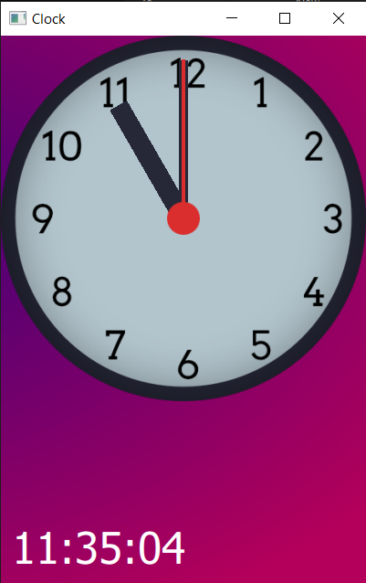 Clock face with hour hand rotated to correct position