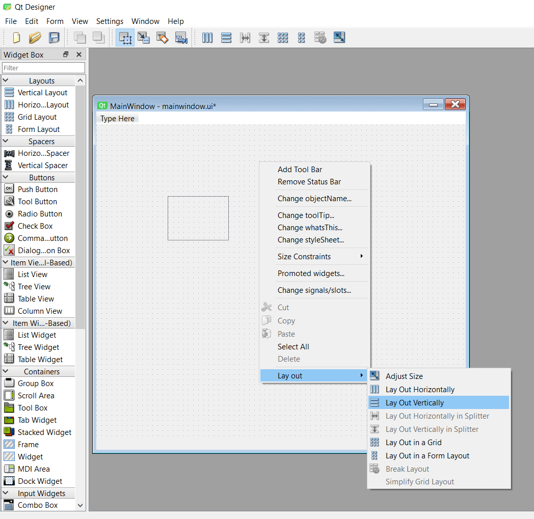 Lay Out The Scroll Area Vertically Or Horizontally