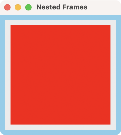 A Tkinter frame nested within another frame